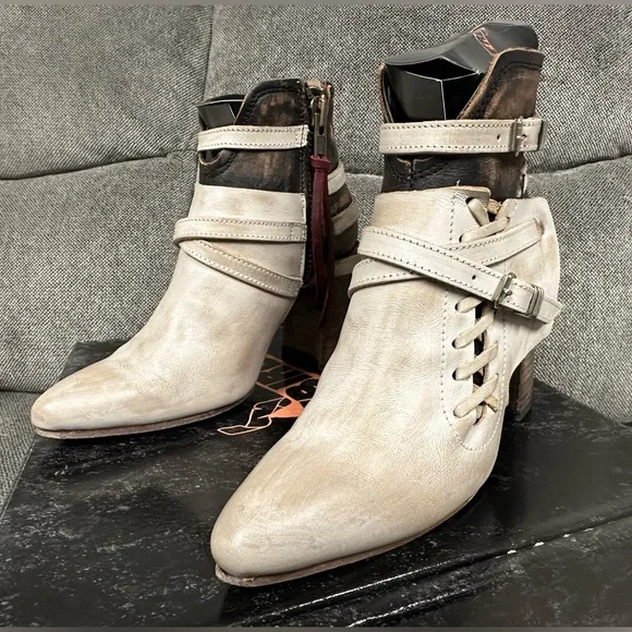 Freebird by Steven “Jerome” Ice Multi Women’s Leather Ankle Booties - Picture 4 of 17